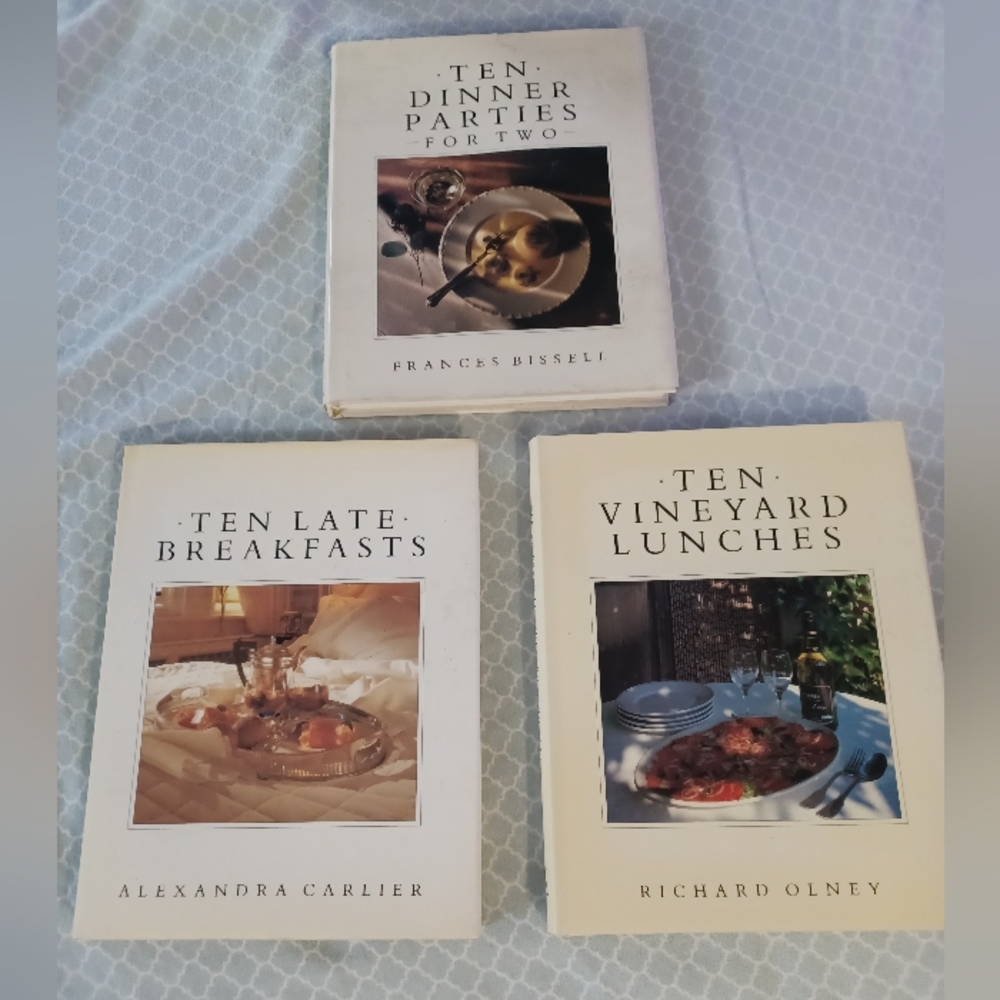 3 Cookbooks in the Ten Menus series hardcover